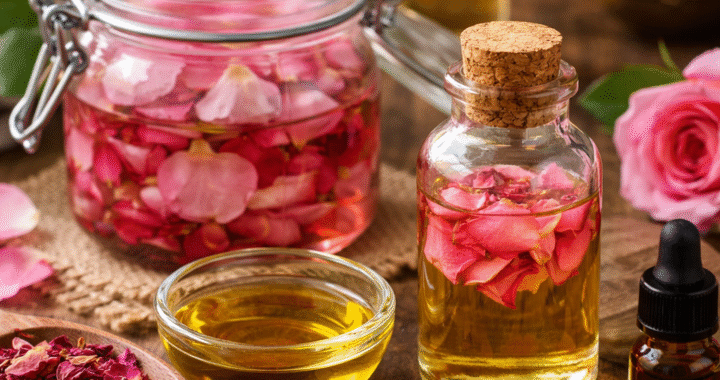 How to Make Rose Oil from Rose Petals at Home in a Natural and Traditional Way